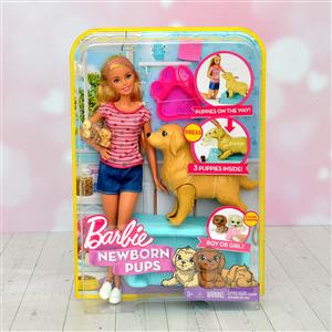barbie newborn pups doll and pets